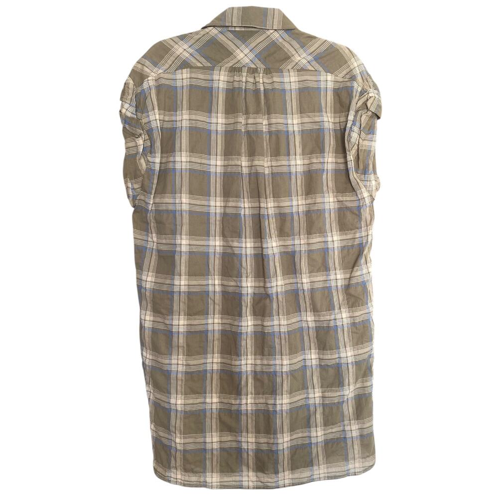Pharaoh Collection Japanese Plaid Button Dress Size 2/Medium - Picture 6 of 8